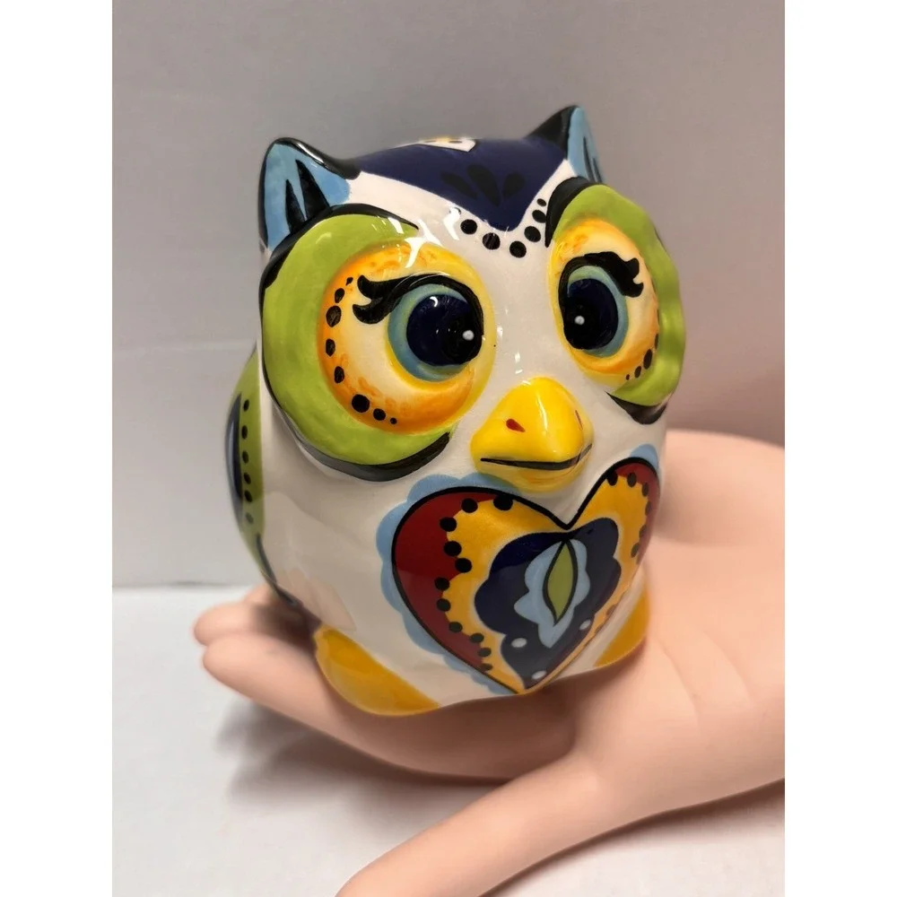 Tabletops Unlimited Espana Lifestyle BOCCA OWL Salt & Pepper‎ Shakers Colorful 2